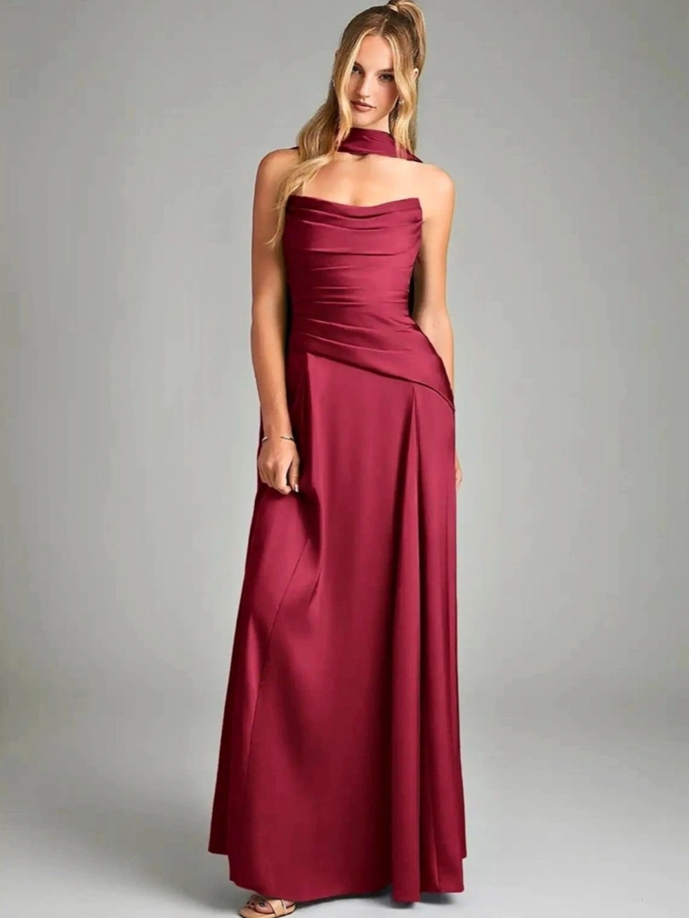 Azazie Gabriella dress in burgundy